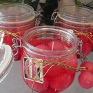 Pink Grapefruit Scented Glass Gel Citrus Preserve Jar Candle 16 Oz.