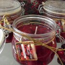 Cranberry Scented Glass Gel Preserve Jar Candle 16 Oz.