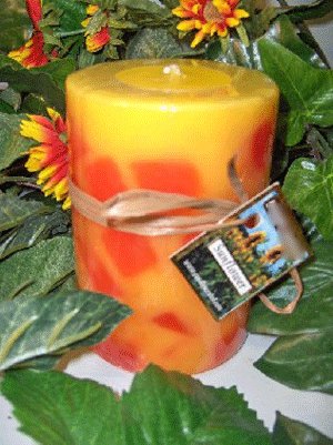 Sunflower Scented Round Pillar Candle 16 Oz.