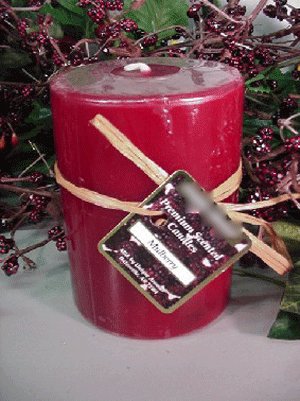 Mulberry Berry Scented Round Pillar Candle 23 Oz.