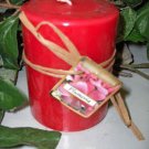 Plumeria Scented Round Pillar Candle 16 Oz.