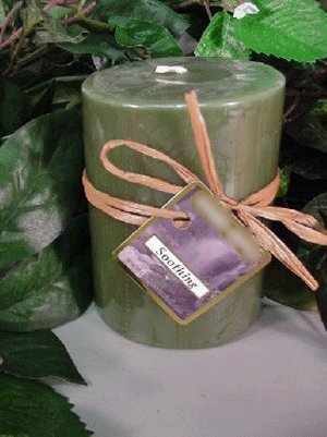 Soothing Aromatherapy Scented Round Pillar Candle 16 Oz.