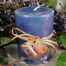 Blueberry Muffin Bakery Scented Round Pillar Candle 23 Oz.