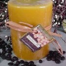 Hazelnut Coffee Scented Round Pillar Candle 16 Oz.