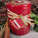 Cinnamon Cider holiday Scented Round Pillar Candle 16 Oz.