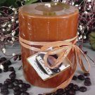 Cafe Mocha Coffee Scented Round Pillar Candle 23 Oz.