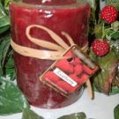 Raspberry Berry Scented Round Pillar Candle 23 Oz.