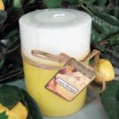 Lemon Meringue Bakery Scented Round Pillar Candle 23 Oz.