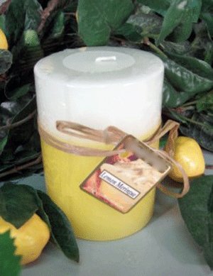 Lemon Meringue Bakery Scented Round Pillar Candle 23 Oz.