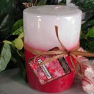 Peppermint Holiday Scented Round Pillar Candle 23 Oz.