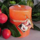Peach Nectar Scented Round Pillar Candle 16 Oz.