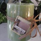 Cucumber Melon Scented Round Pillar Candle 23 Oz.