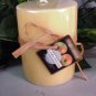 Golden Delicious Apple Scented Round Pillar Candle 16 Oz.
