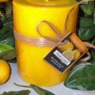 Fresh Lemon fruit Scented Round Pillar Candle 23 Oz.