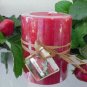 Strawberry Scented Round Pillar Candle 16 Oz.