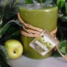 Granny Smith Apple Scented Round Pillar Candle 16 Oz.