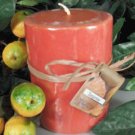Tangerine Scented Round Pillar Candle 16 Oz.