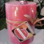 Pink Grapefruit fruit Scented Round Pillar Candle 23 Oz.