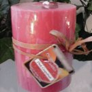 Pink Grapefruit Scented Round Pillar Candle 16 Oz.