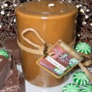 Chocolate Mint Scented Round Pillar Candle 23 Oz.
