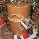 Chocolate Raspberry Scented Round Pillar Candle 23 Oz.