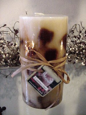 Cappuccino Coffee Scented Round Pillar Candle 23 Oz.
