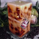 Cappuccino Coffee Scented Square Pillar Candle 26 Oz.