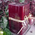 Mulberry Berry Scented Square Pillar Candle 26 Oz.