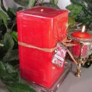 Plumeria Floral Scented Square Pillar Candle 26 Oz.