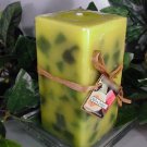 Melon Delight Melon Scented Square Pillar Candle 26 Oz.