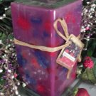 Mixed Berry Berry Scented Square Pillar Candle 26 Oz.