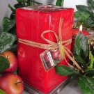 Apple Cider Bakery Scented Square Pillar Candle 26 Oz.