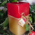 Strawberry Cheesecake Bakery Scented Square Pillar Candle 26 Oz.