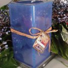 Blueberry Muffin Bakery Scented Square Pillar Candle 26 Oz.