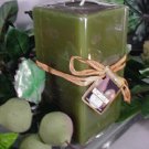 Pear Glaze Fruity Scented Square Pillar Candle 26 Oz.