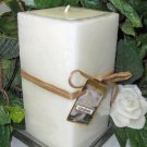 Gardenia Floral Scented Square Pillar Candle 26 Oz.