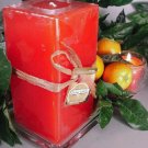 Orange Vanilla Citrus Scented Square Pillar Candle 26 Oz.