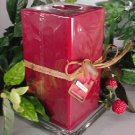 Raspberry Berry Scented Square Pillar Candle 26 Oz.