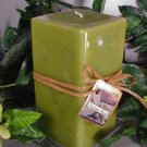 Honeydew Melon Scented Square Pillar Candle 26 Oz.