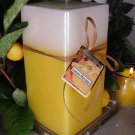 Lemon Meringue Bakery Scented Square Pillar Candle 26 Oz.