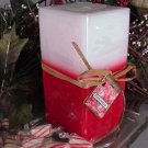 Peppermint Bakery Scented Square Pillar Candle 26 Oz.