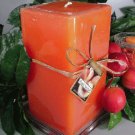 Peach Nectar Fruity Scented Square Pillar Candle 26 Oz.
