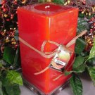 Papaya Melon Scented Square Pillar Candle 26 Oz.