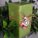 Strawberry Kiwi Fruity Scented Square Pillar Candle 26 Oz.