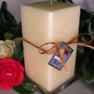Carnation Floral Scented Square Pillar Candle 26 Oz.
