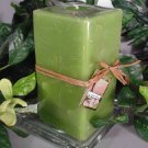 Cucumber Melon Scented Square Pillar Candle 26 Oz.