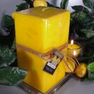 Fresh Lemon Citrus Scented Square Pillar Candle 26 Oz.