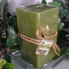 Granny Smith Apple Fruity Scented Square Pillar Candle 26 Oz.