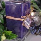 Blueberry Berry Scented Square Pillar Candle 26 Oz.