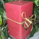 Pink Grapefruit Citrus Scented Square Pillar Candle 26 Oz.